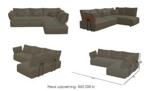 Drauma kósý sófi, sjónvarpsófi, dúnmjúkur. einingar